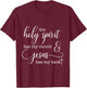 The Holy Spirit Has My Mouth Jesus Has My Back Christian T-Shirt - T-Shirt | Maroon