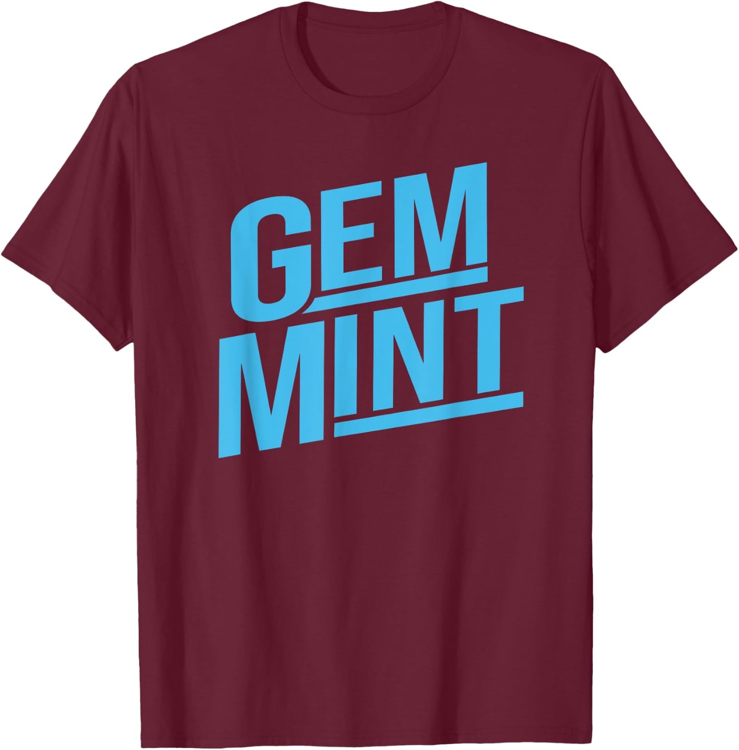 Gem Mint Grade Funny Baseball Card Collector Trading Cards T-Shirt - T-Shirt | Maroon