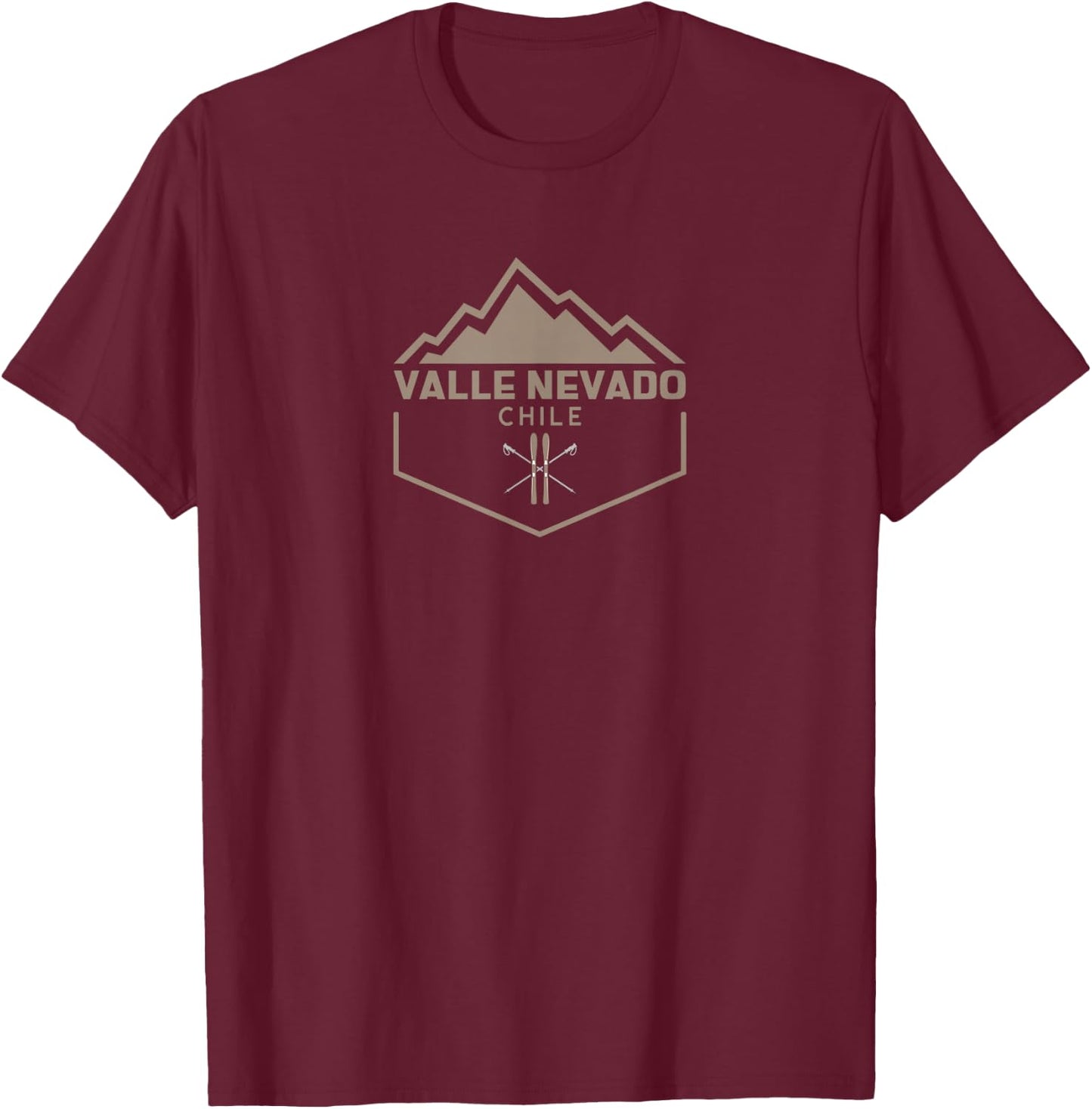 Valle Nevado Chile T-Shirt - T-Shirt | Maroon