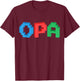 Opa Master Builder Building Bricks Blocks Family T-Shirt - T-Shirt | Maroon