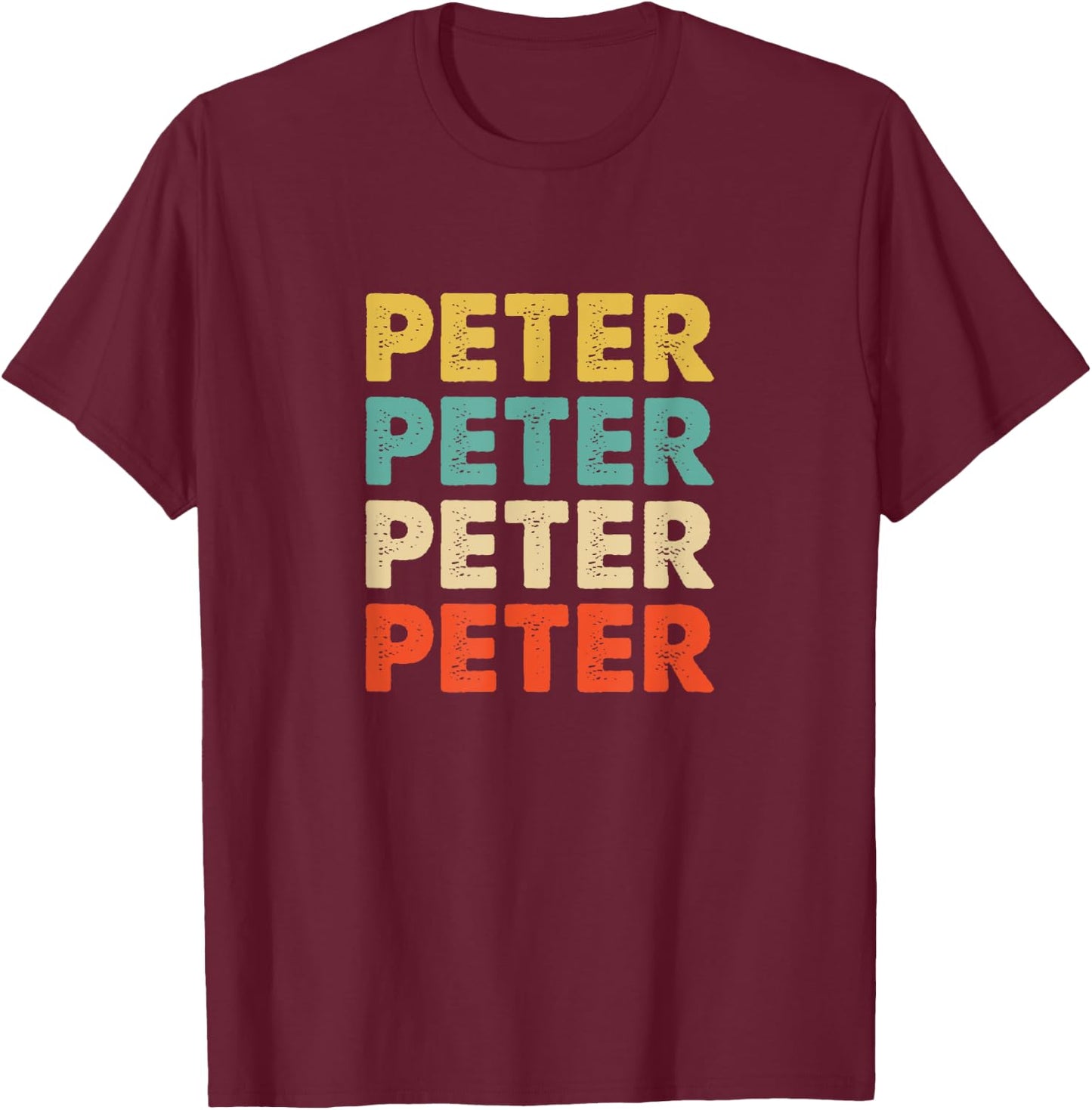 Peter Name T-Shirt - T-Shirt | Maroon