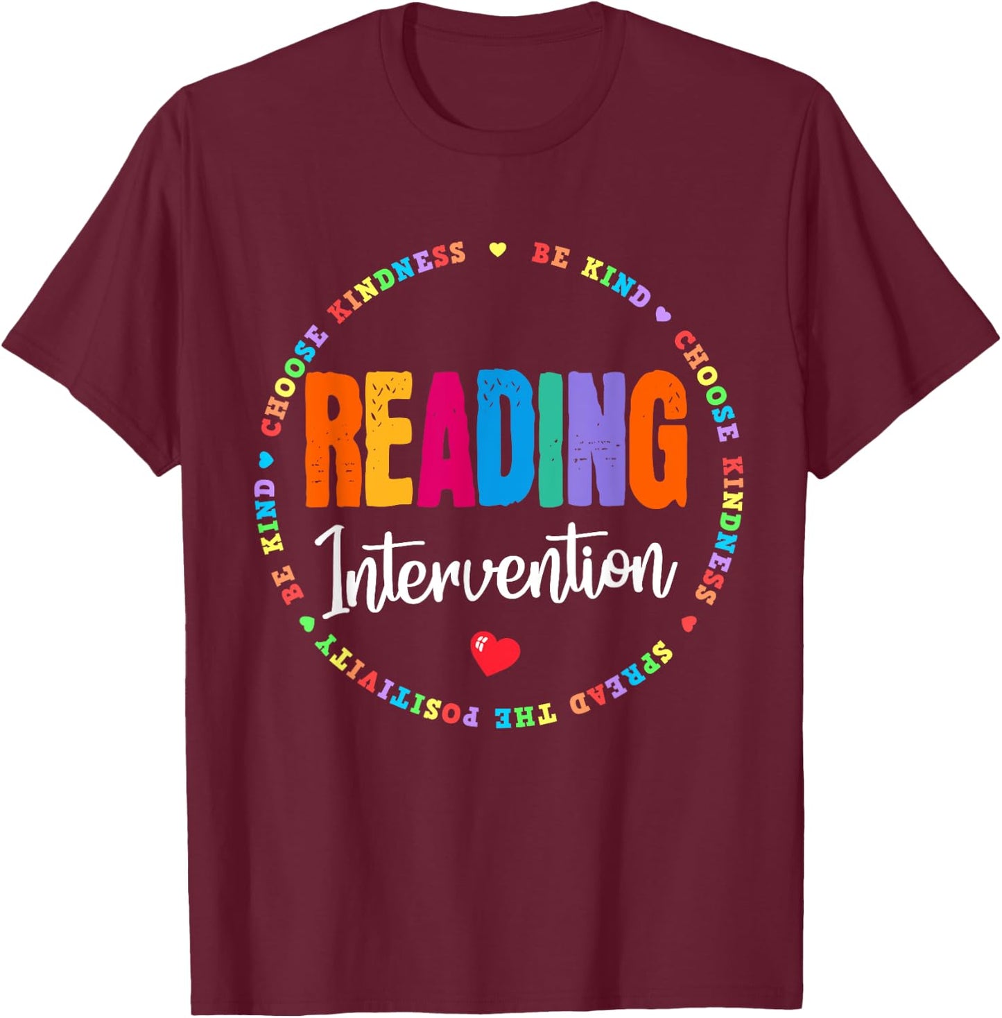 School Support Specialist Teacher Squad Reading Intervention Men Women Kids T-Shirt - T-Shirt | Maroon