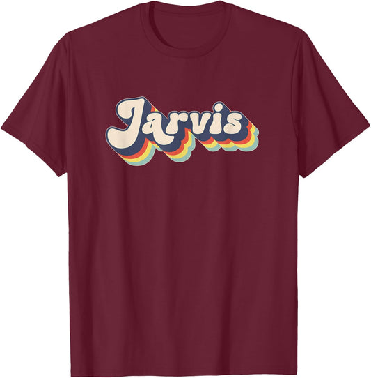 JARVIS Family Name Personalized Surname JARVIS T-Shirt - T-Shirt | Maroon
