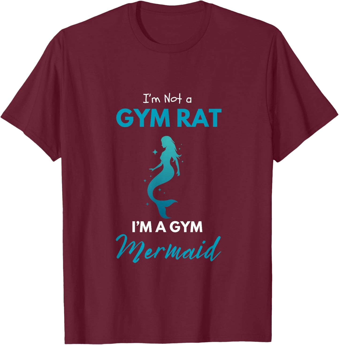 Gym Mermaid T-Shirt - T-Shirt | Maroon