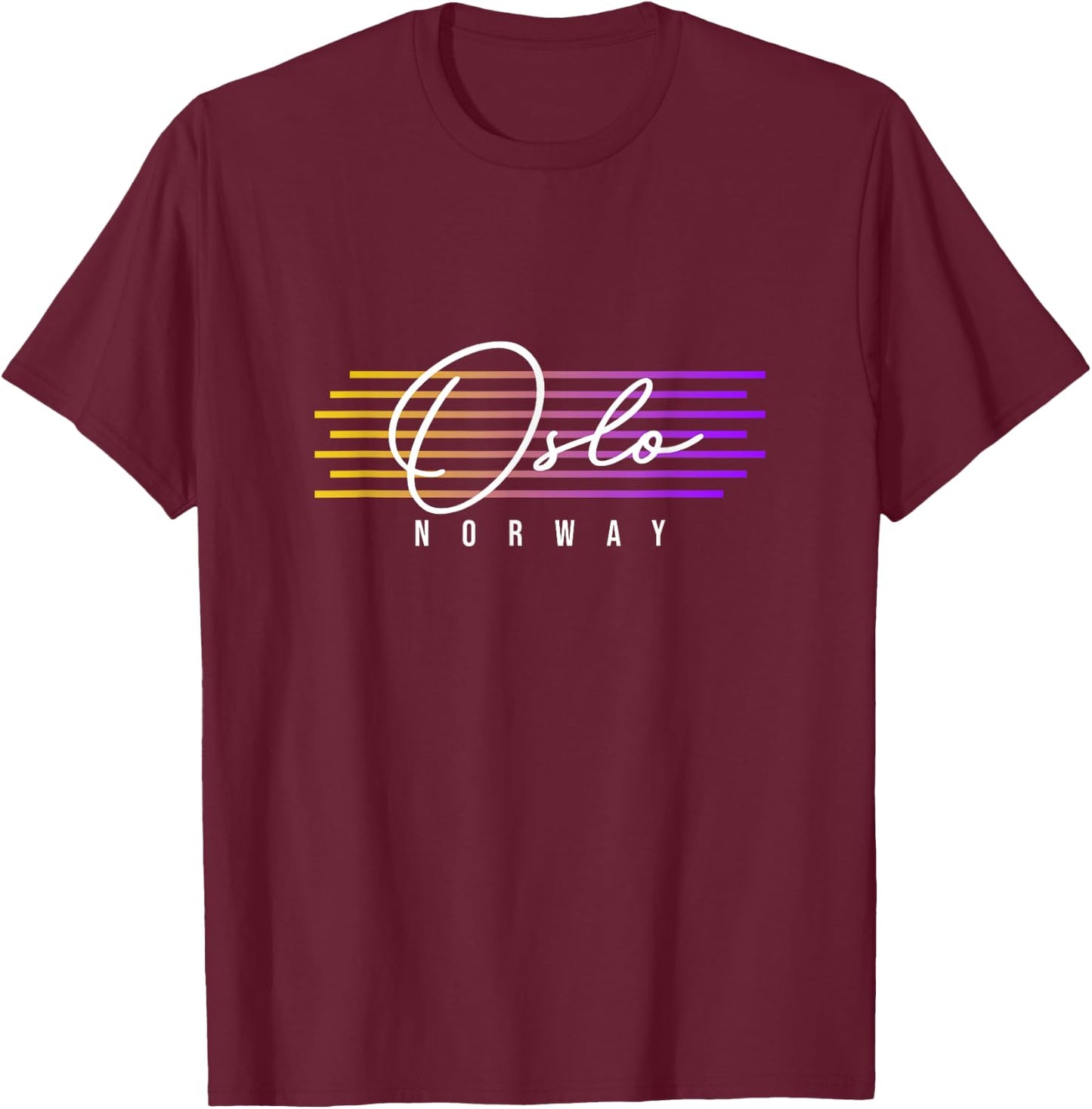 Oslo Norway Souvenir T-Shirt - T-Shirt | Maroon