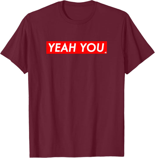 Yeah You Hawaiian Slang Box Logo Shirt T-Shirt - T-Shirt | Maroon