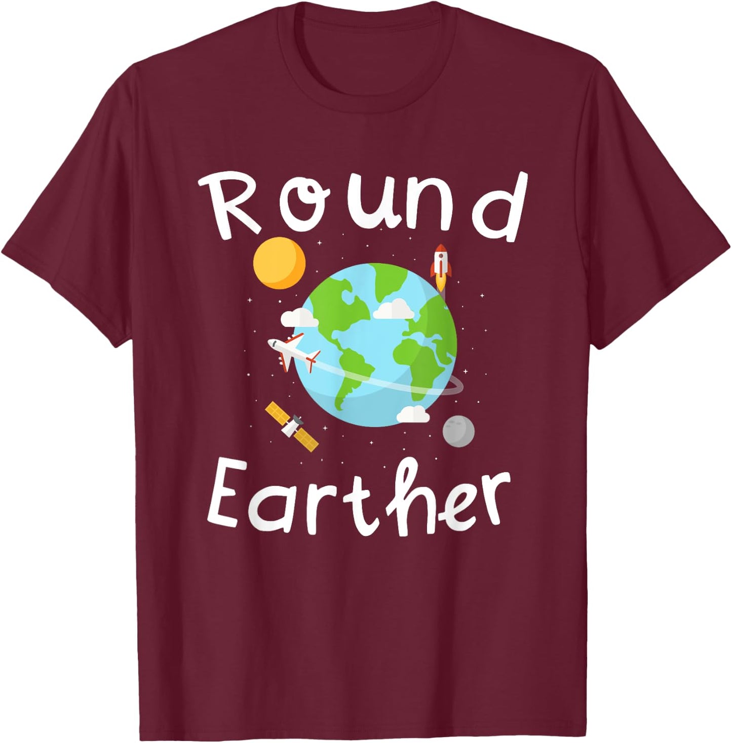 Round Earther T-Shirt - T-Shirt | Maroon