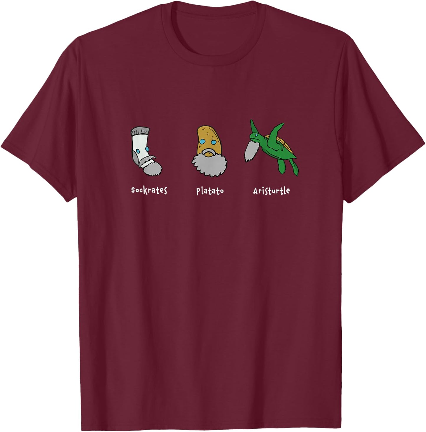 Philosophy Socrates Plato Aristotle for Philosophers T-Shirt - T-Shirt | Maroon