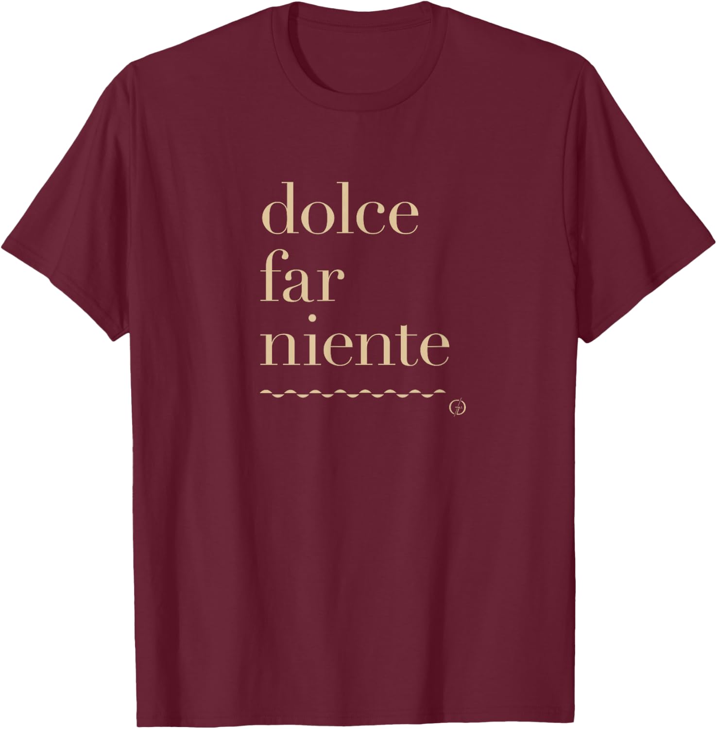 Atelier Gaudard Dolce Far Niente #2 Peace , Black T-Shirt - T-Shirt | Maroon