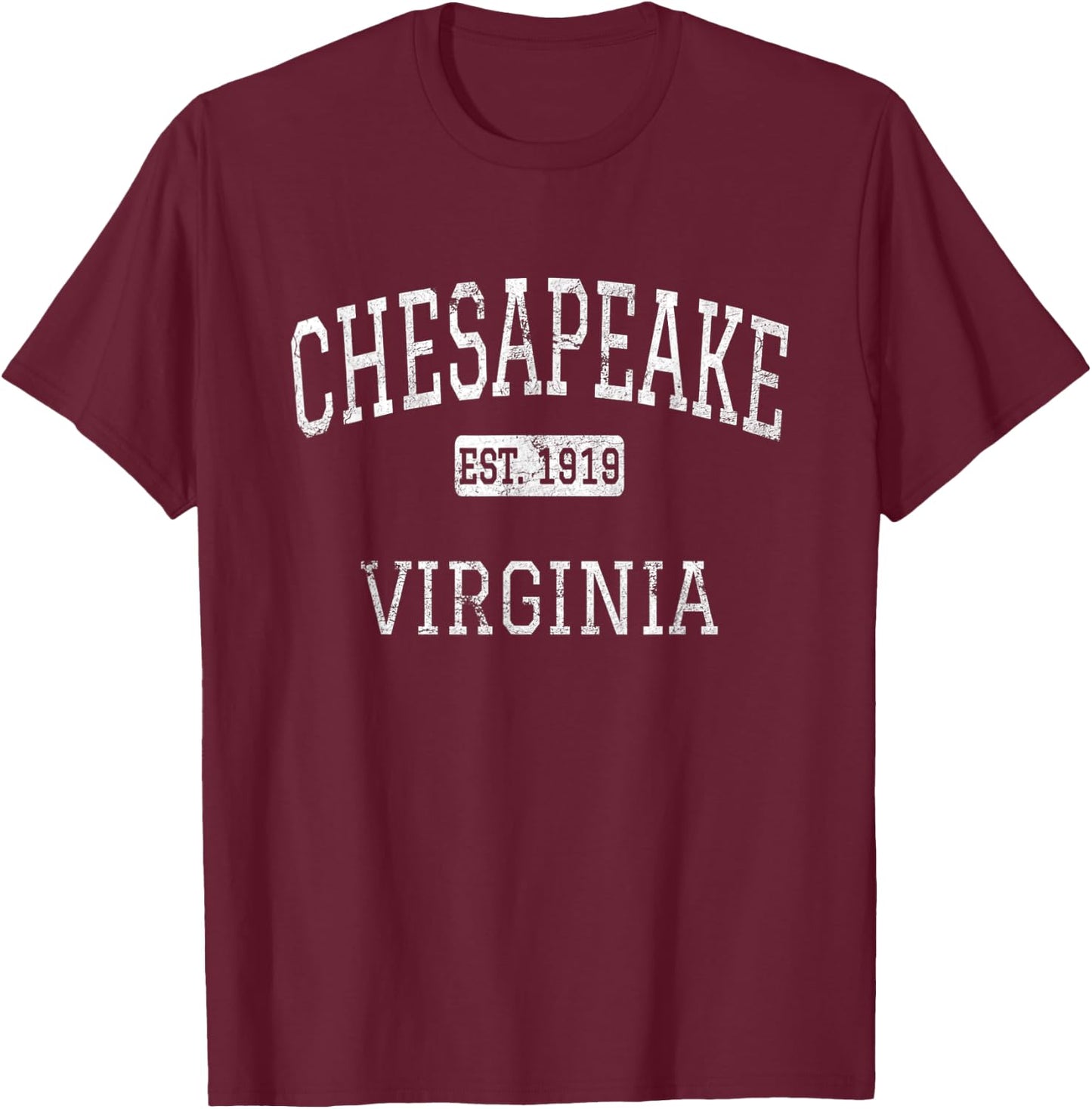 Chesapeake Virginia VA Vintage T-Shirt - T-Shirt | Maroon