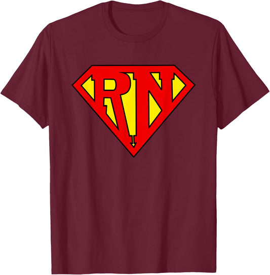 Super nurse Funny Superhero Nurse T-Shirt - T-Shirt | Maroon