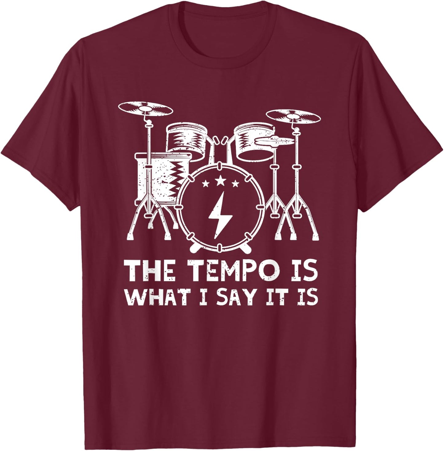 Best Drum Design Women Drummer Drum Kit Drumming T-Shirt - T-Shirt | Maroon
