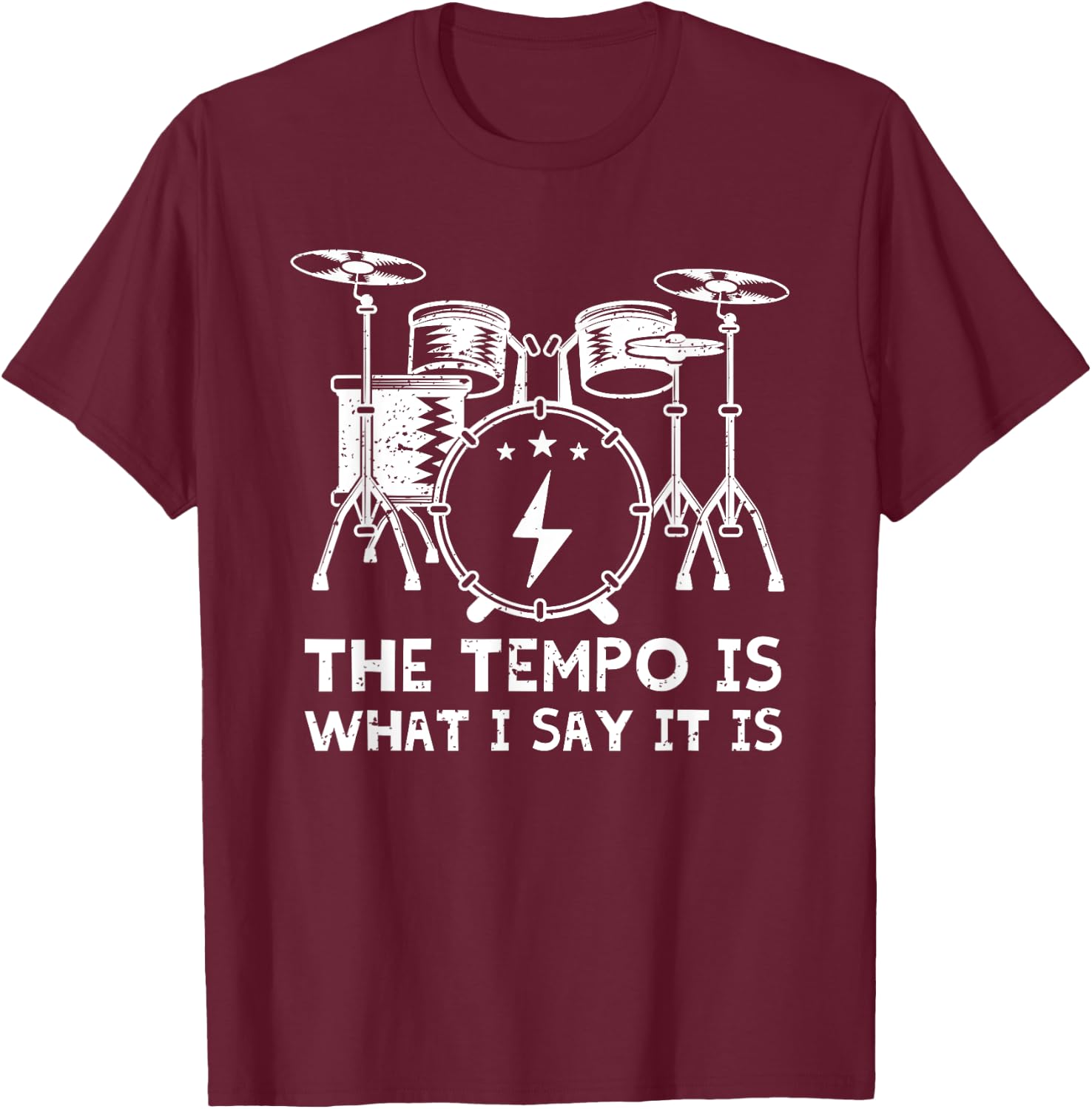 Best Drum Design Women Drummer Drum Kit Drumming T-Shirt - T-Shirt | Maroon