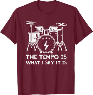 Best Drum Design Women Drummer Drum Kit Drumming T-Shirt - T-Shirt | Maroon