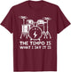 Best Drum Design Women Drummer Drum Kit Drumming T-Shirt - T-Shirt | Maroon