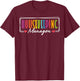 Cute Housekeeping Manager Heart T-Shirt - T-Shirt | Maroon
