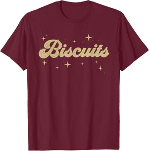Biscuits Retro Thanksgiving Food Nutrition Matching Family T-Shirt - T-Shirt | Maroon