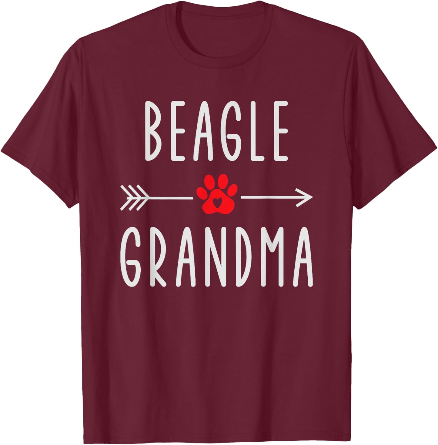 Beagle Grandma Funny Beagle Dog Owner Gift Mother's Day T-Shirt - T-Shirt | Maroon