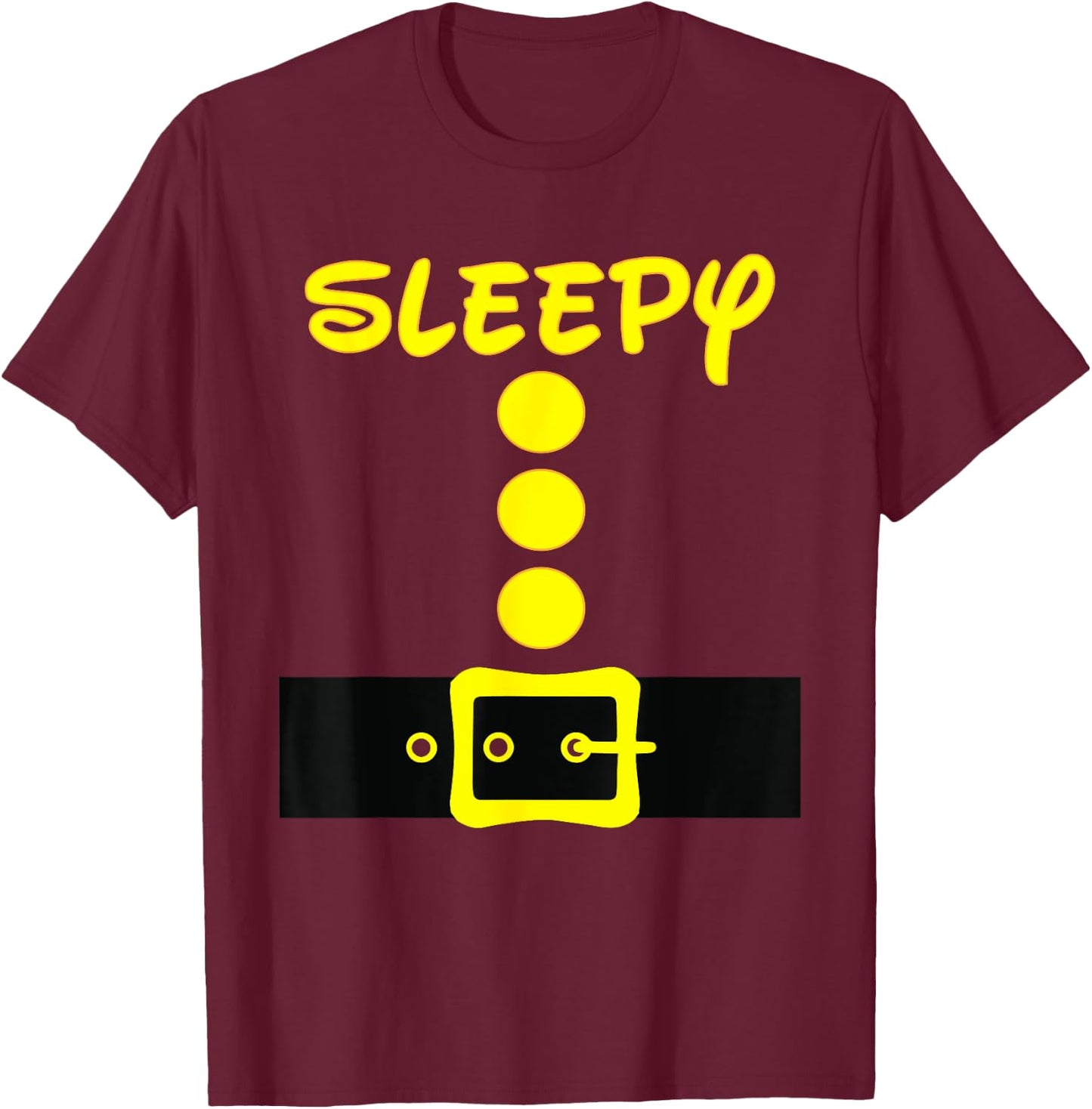 Dwarf Easy Halloween Group Men Women Costume Matching Dwarf T-Shirt - T-Shirt | Maroon