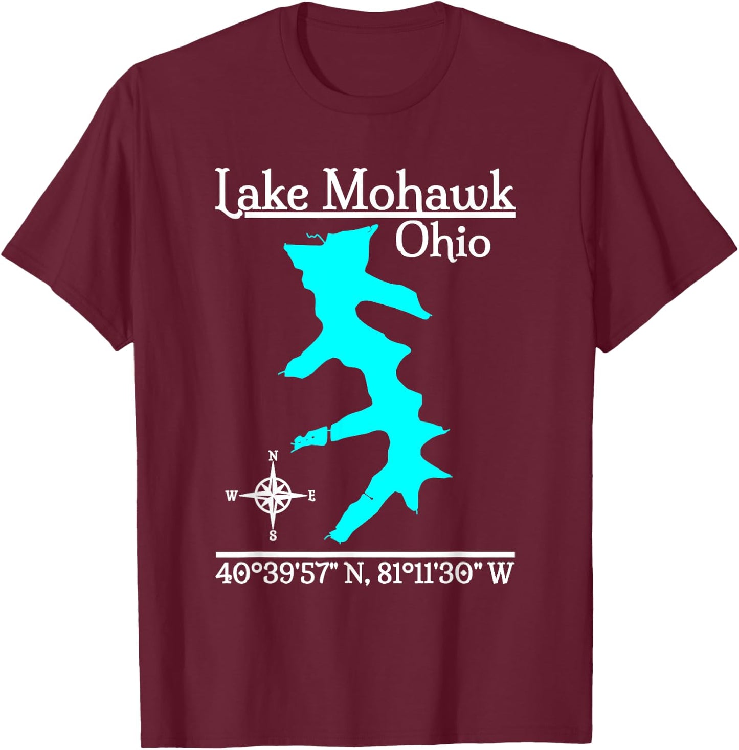 Lake Mohawk - Ohio T-Shirt - T-Shirt | Maroon