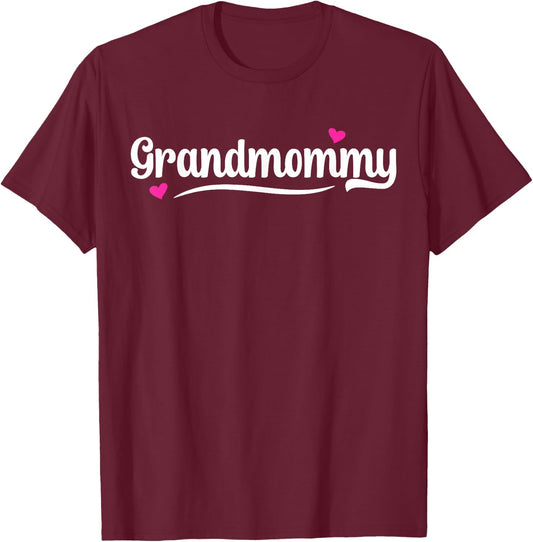 Grandmommy Grandma Proud Grandmommy Grandmother T-Shirt - T-Shirt | Maroon