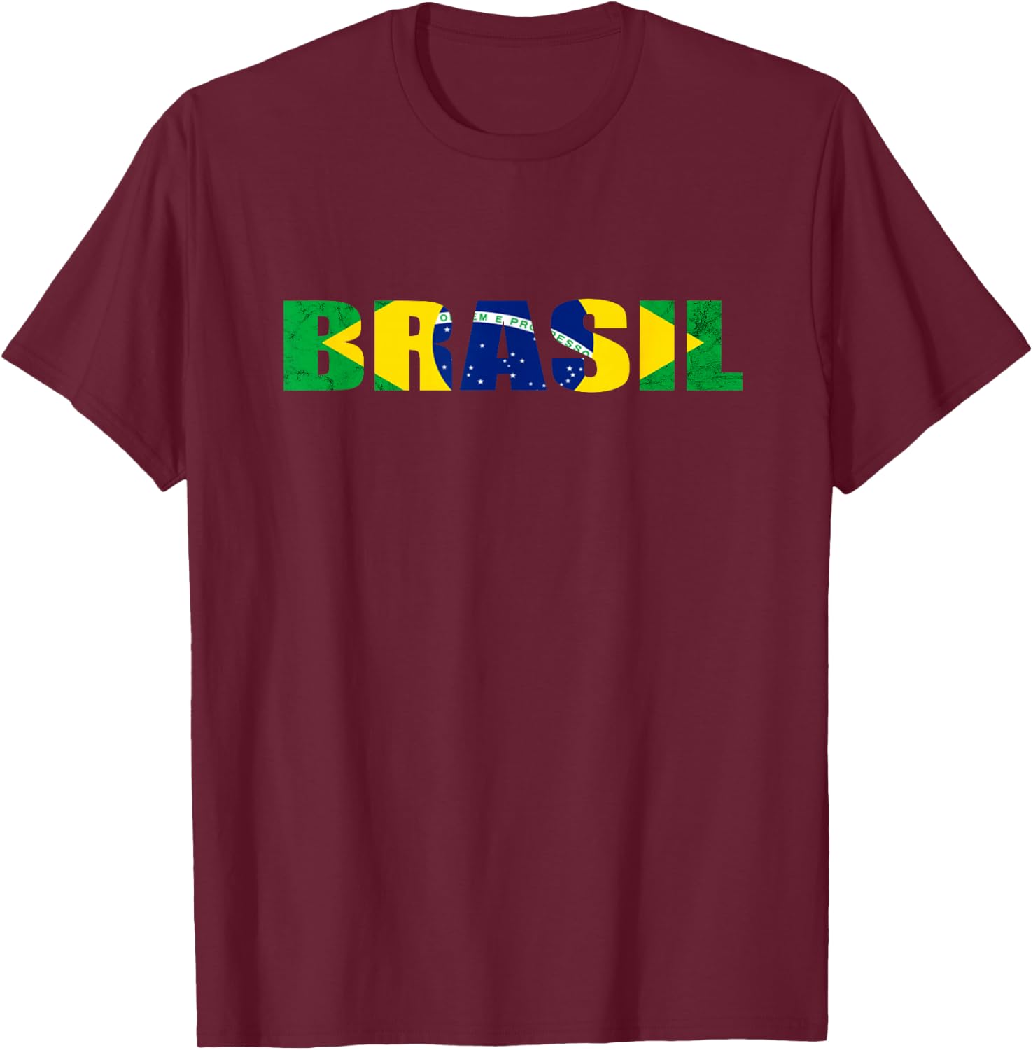 Brasil Brazilian Flag Brazilian Roots Brazilian Pride Brazil T-Shirt - T-Shirt | Maroon
