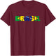 Brasil Brazilian Flag Brazilian Roots Brazilian Pride Brazil T-Shirt - T-Shirt | Maroon