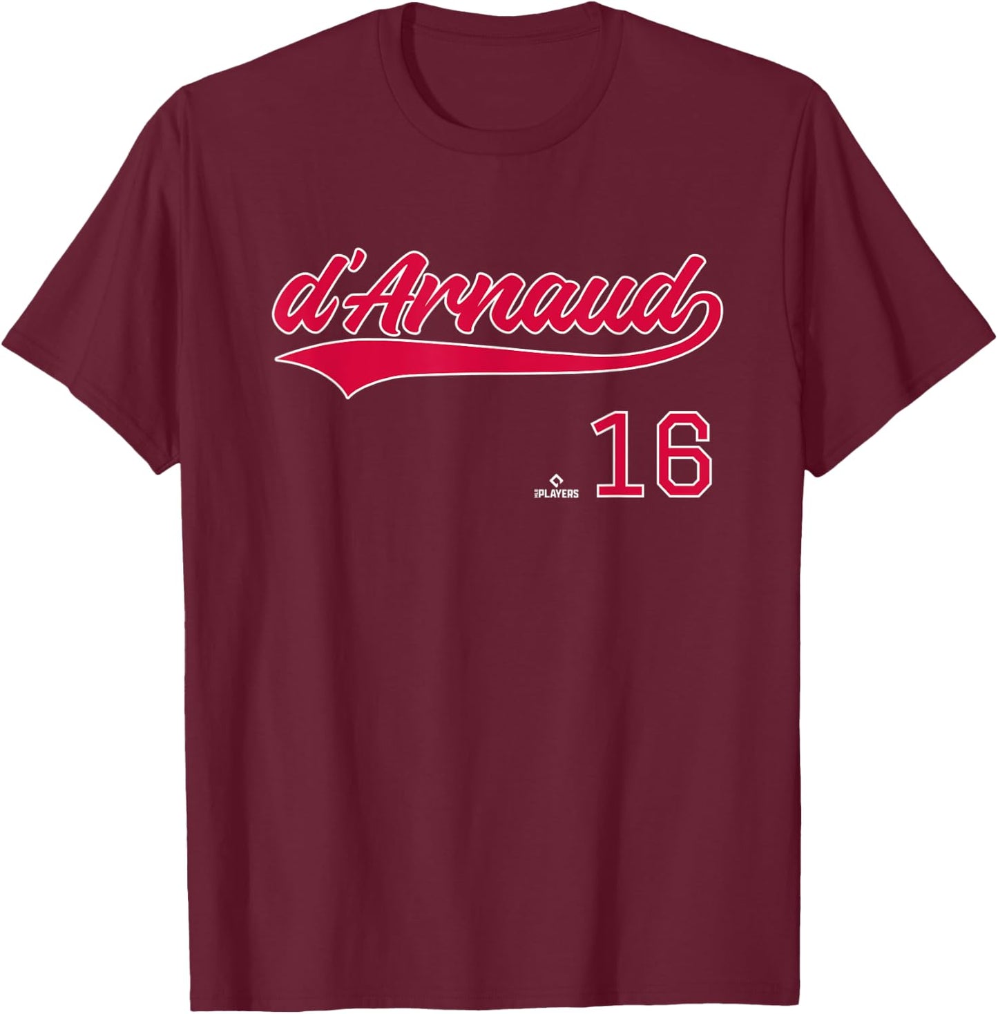 Vintage Gameday Travis d Arnaud Atlanta MLBPA T-Shirt - T-Shirt | Maroon