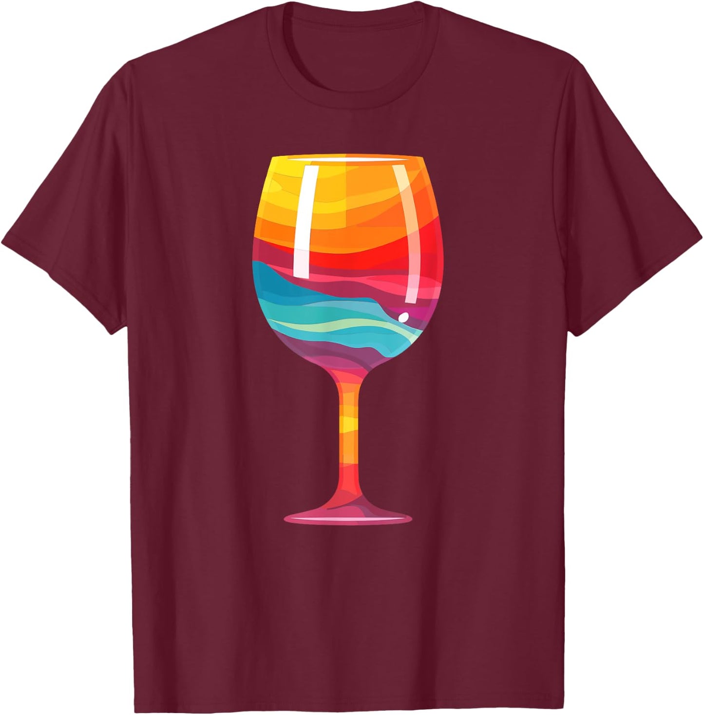 Wine glass Wine Lover Wine Lovers Gifts T-Shirt - T-Shirt | Maroon