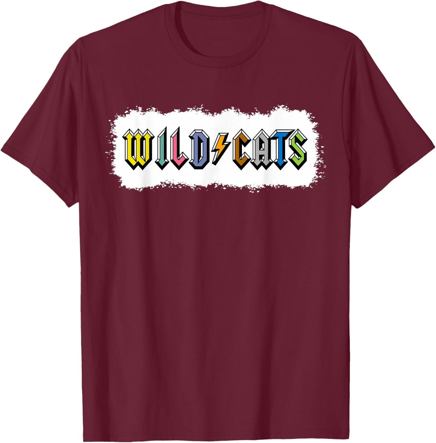 Wildcats School Sports Fan Team Spirit T-Shirt - T-Shirt | Maroon