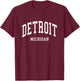 Detroit - Michigan - Throwback Design - Classic T-Shirt - T-Shirt | Maroon