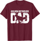 Golden Retriever Dad Dog Golden Dad Lover Dog Owner Father T-Shirt - T-Shirt | Maroon