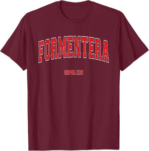 Formentera Spain City T-Shirt - T-Shirt | Maroon
