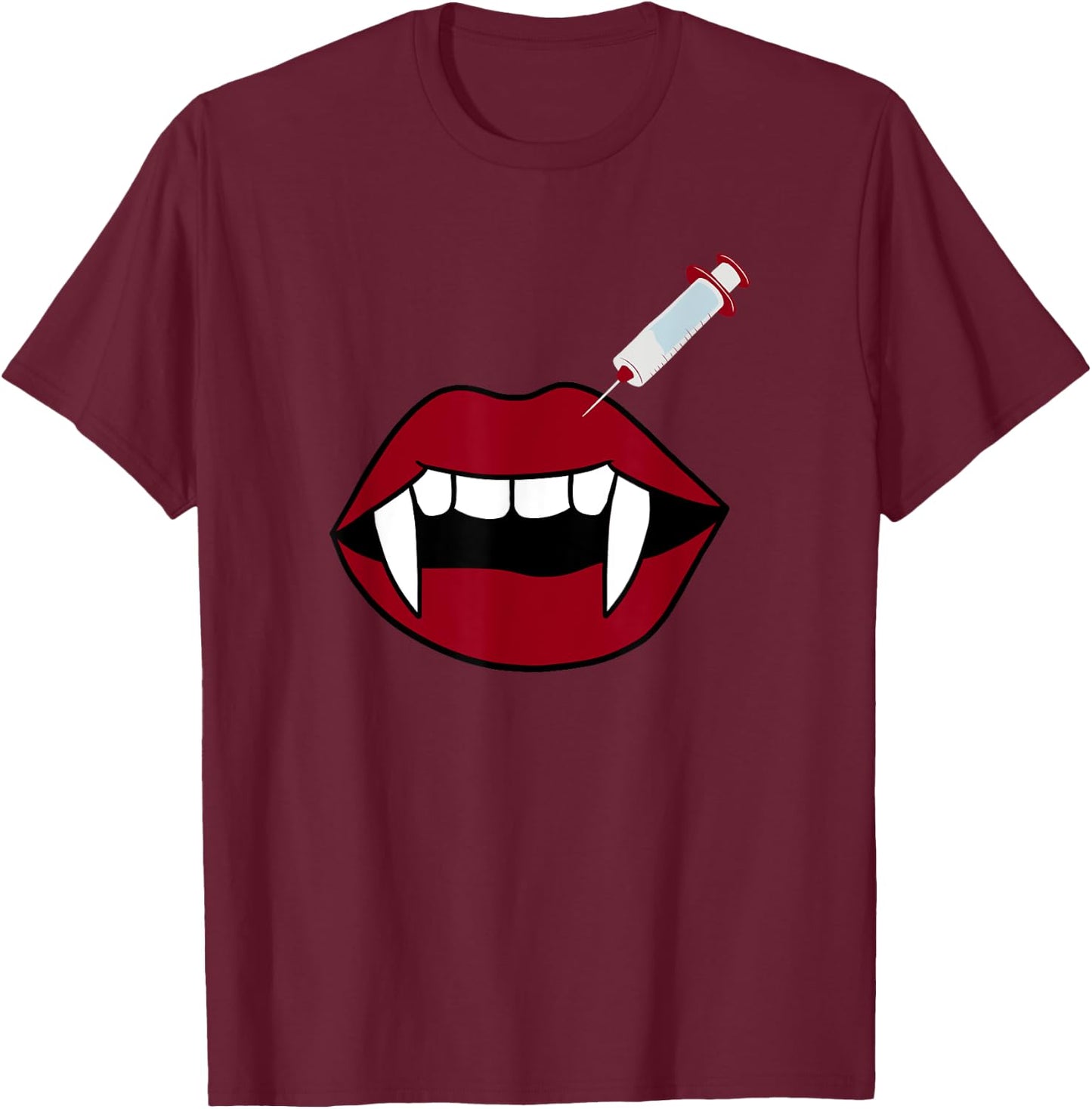Cute Botox Lip Filler Nurse Injector Esthetician Halloween T-Shirt - T-Shirt | Maroon