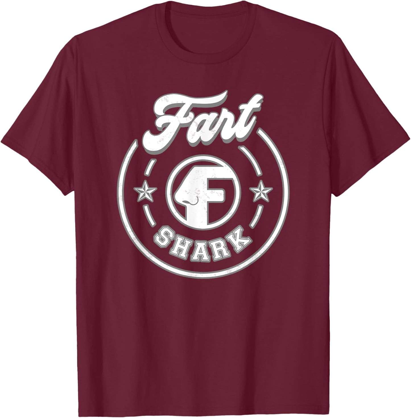 Shark Fart Funny T-Shirt - T-Shirt | Maroon