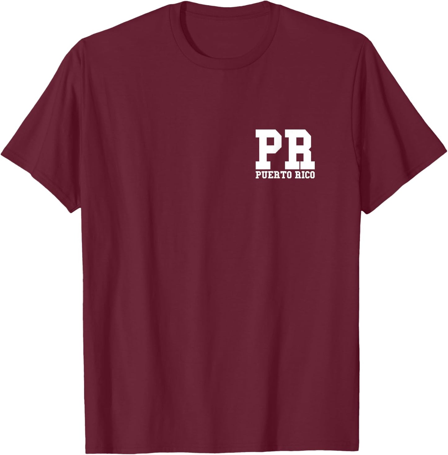 Puerto Rico - PR - Minimalistic Pocket Design - Classic T-Shirt - T-Shirt | Maroon