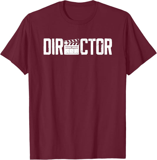 Movie Producer Video Production Filmmaker Film Director T-Shirt - T-Shirt | Maroon