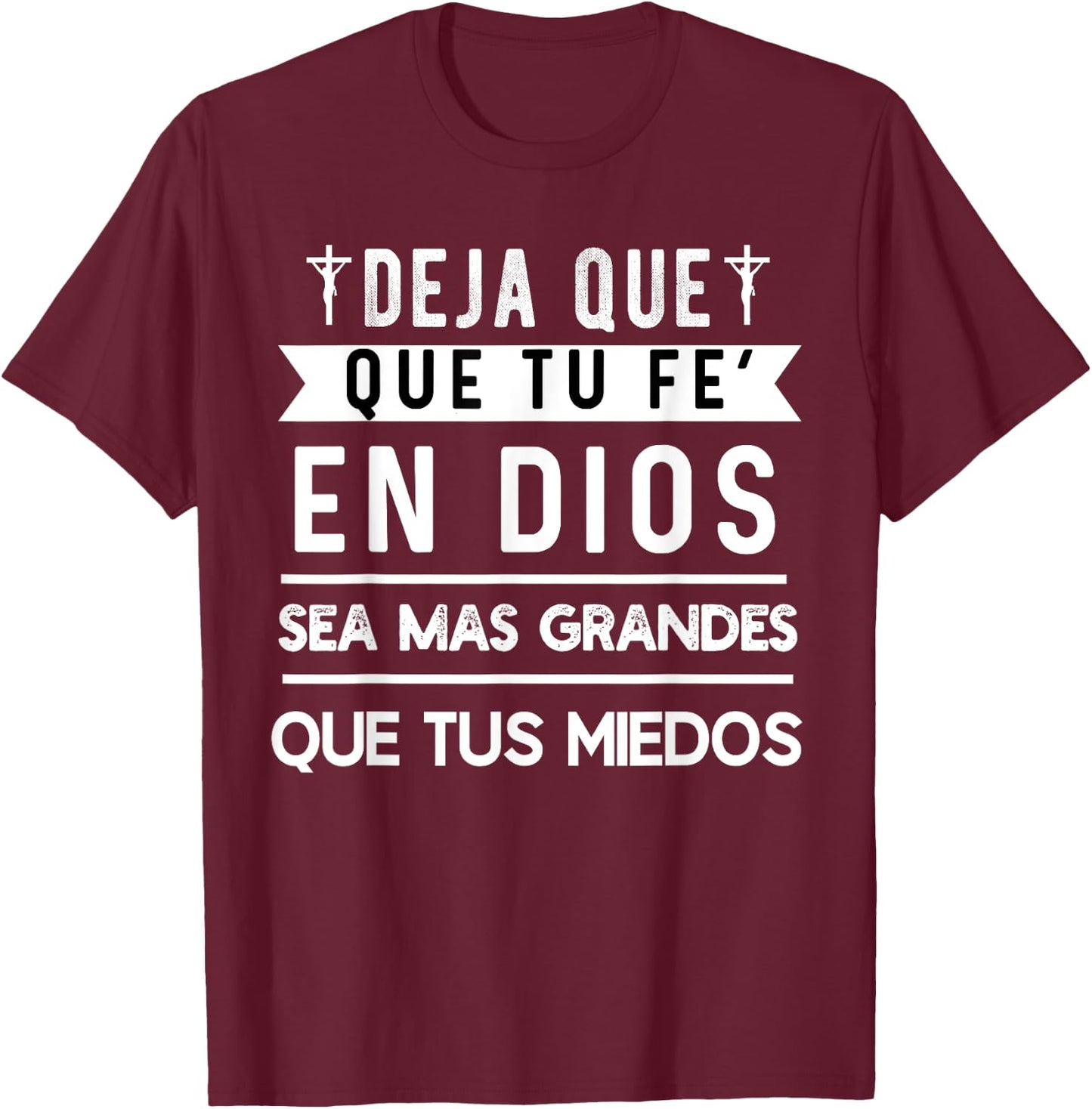 Camiseta Cristiana Para Mujer y Hombre En Espanol Cristiano T-Shirt - T-Shirt | Maroon