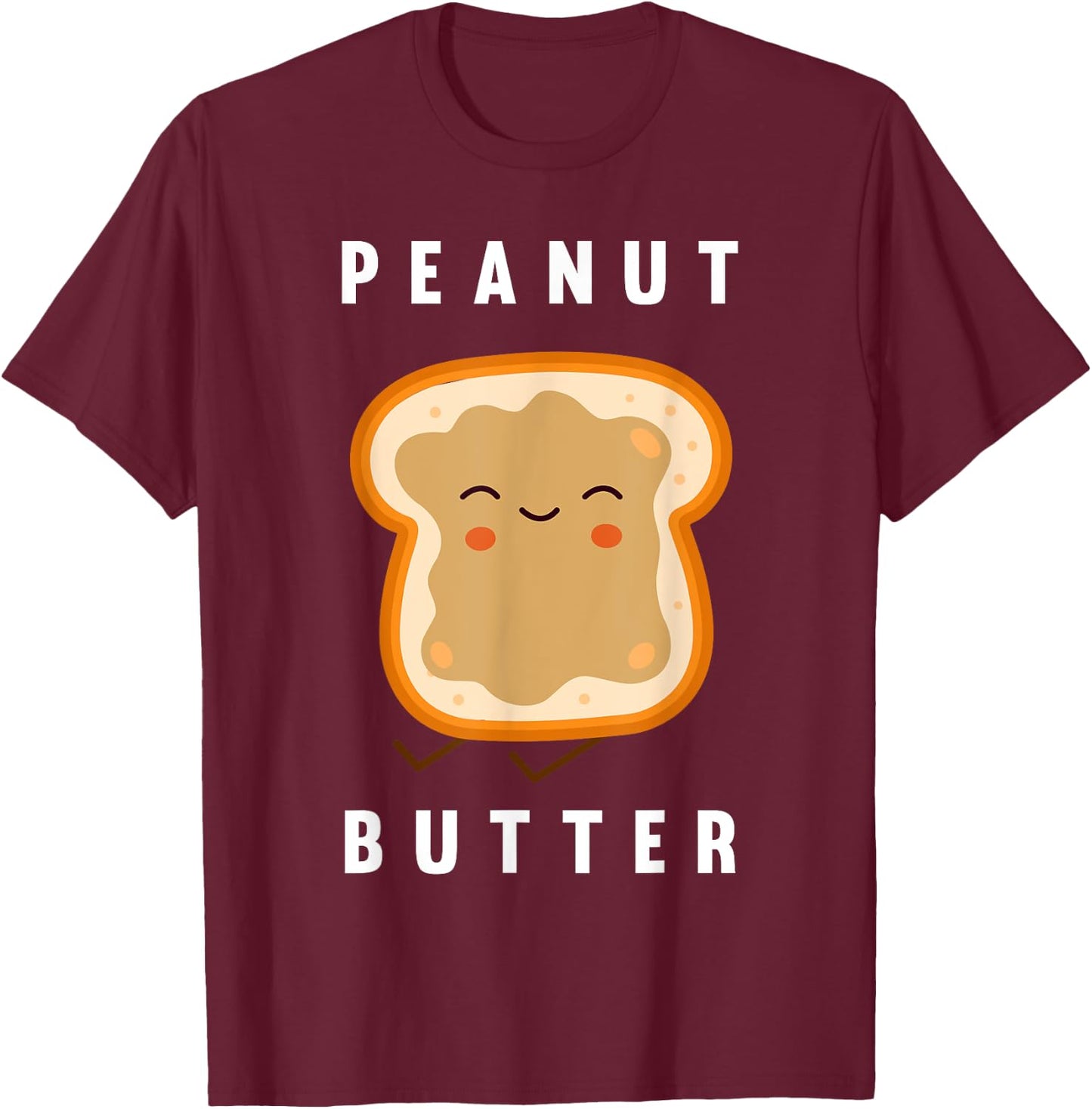 Peanut Butter And Jelly Best Friend Matching T-Shirt - T-Shirt | Maroon