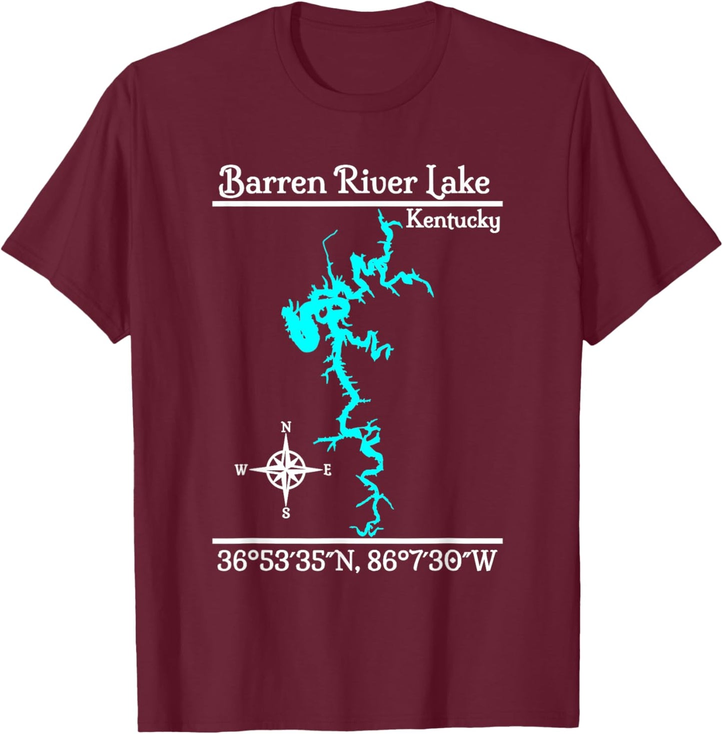Barren River Lake, Kentucky T-Shirt - T-Shirt | Maroon
