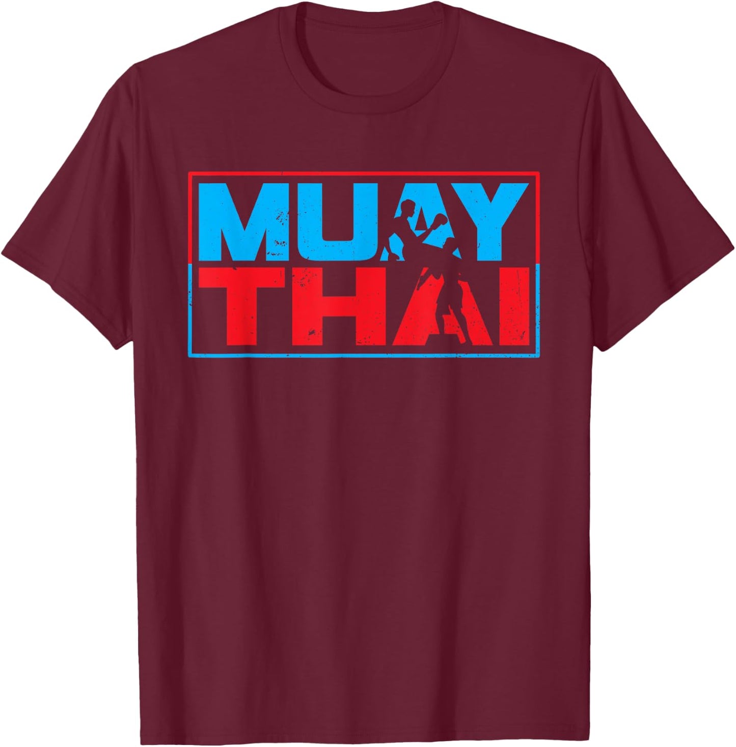 Muay Thai Fighter Boxing Martial Arts Hobby T-Shirt - T-Shirt | Maroon