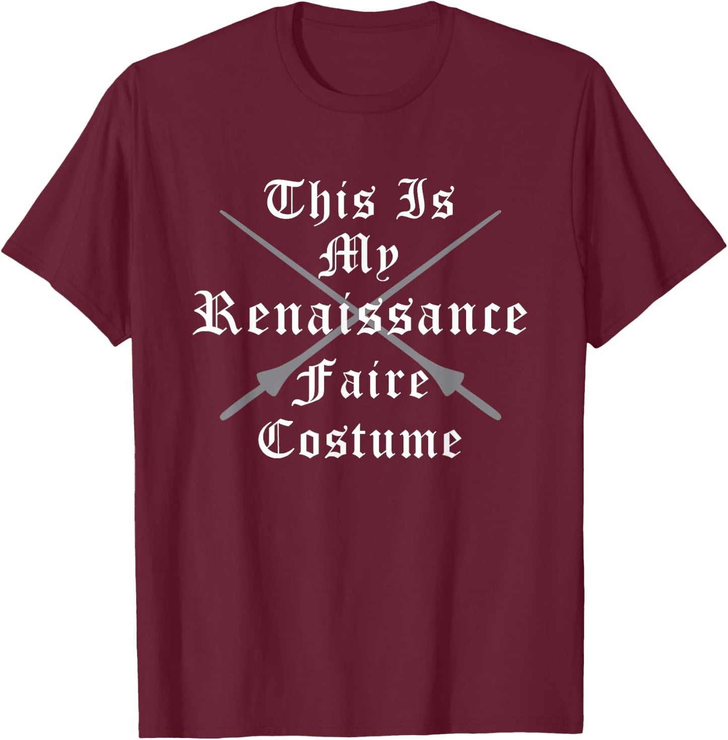 Renaissance Fair Faire Festival Medieval Theme Costume Adult T-Shirt - T-Shirt | Maroon
