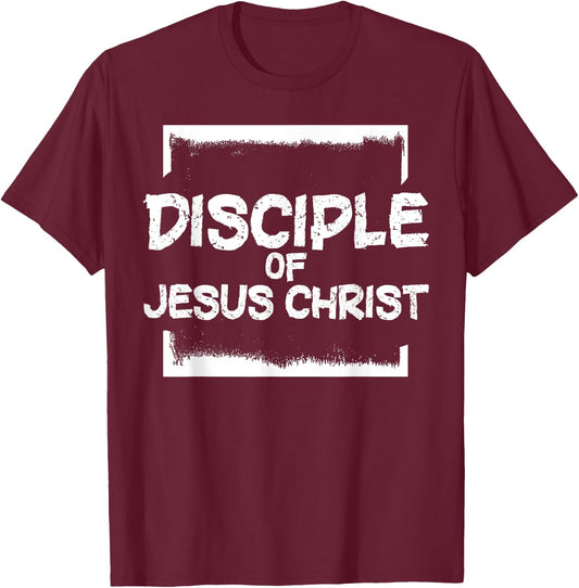 Latter Day Mormonism Missionary Religious Design -Adults Black Small Short Sleeve Modern T-Shirt - T-Shirt | Maroon