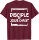 Latter Day Mormonism Missionary Religious Design -Adults Black Small Short Sleeve Modern T-Shirt - T-Shirt | Maroon