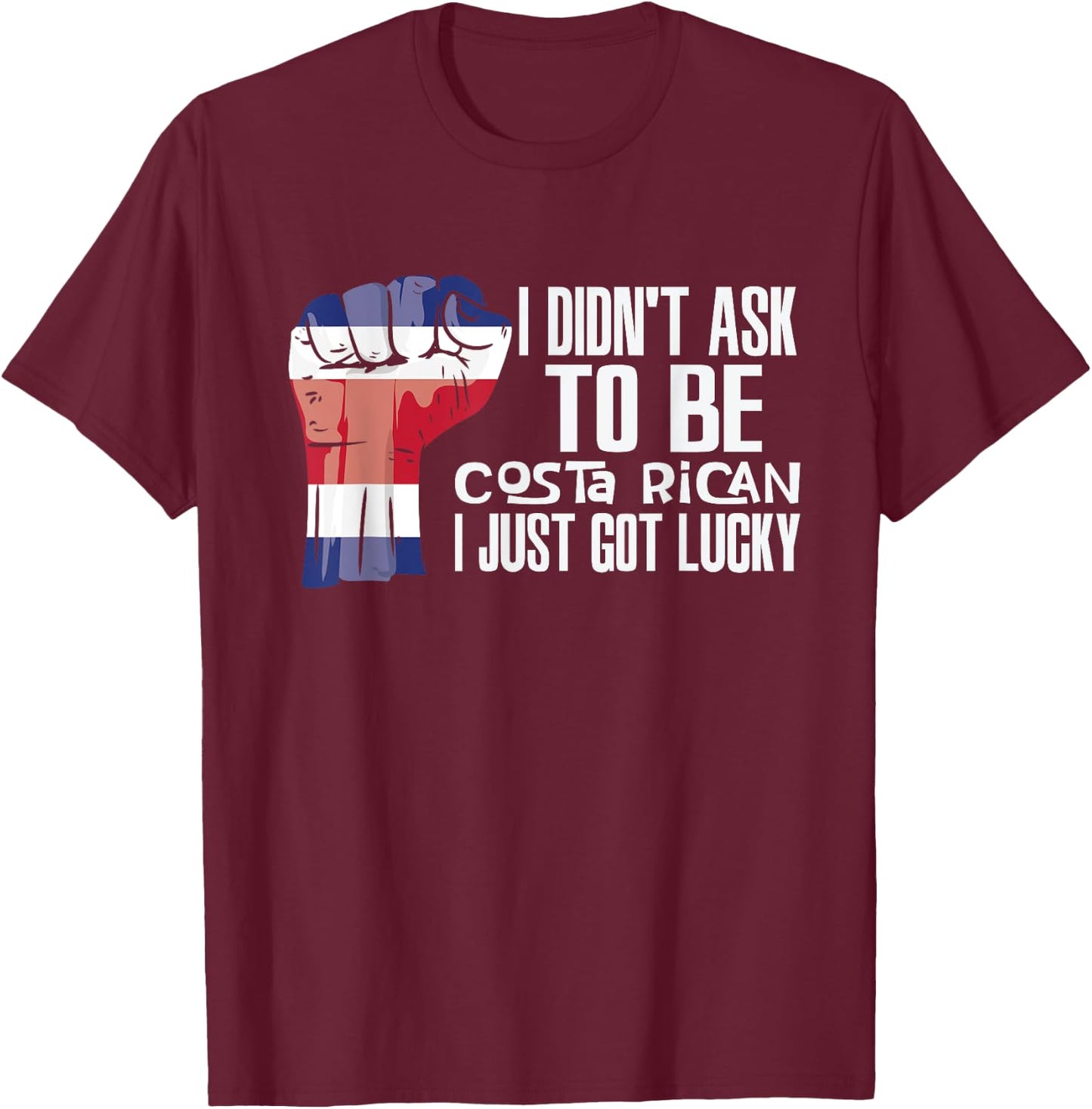Costa Rican Costa Rica Flag Grown Costa Rican Roots Patriot T-Shirt - T-Shirt | Maroon
