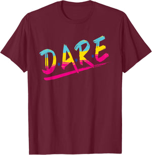 Halloween Dare 80's Halloween Costume T-Shirt - T-Shirt | Maroon