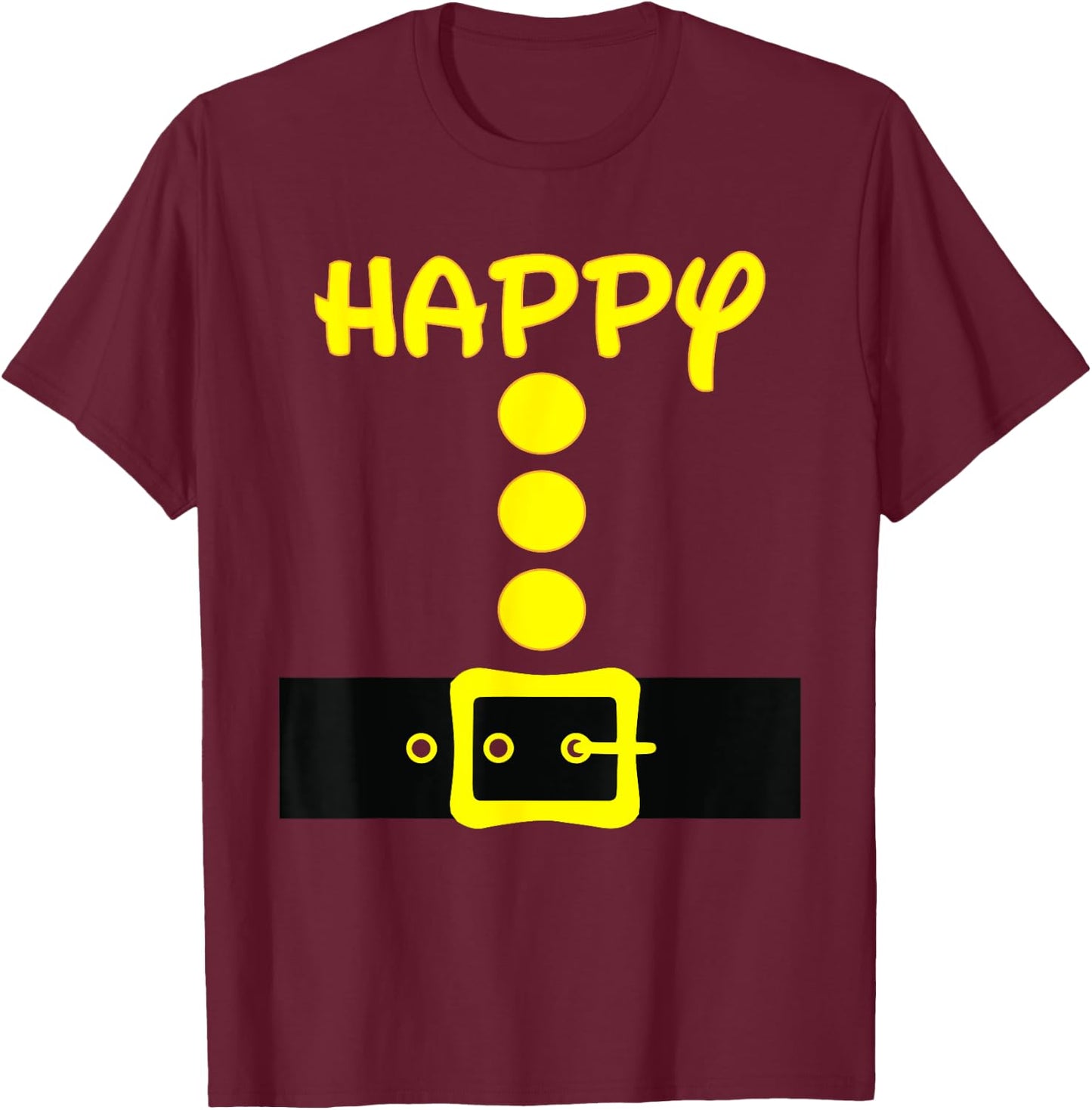 Dwarf Easy Halloween Men Women Kids Costume Matching Group T-Shirt - T-Shirt | Maroon