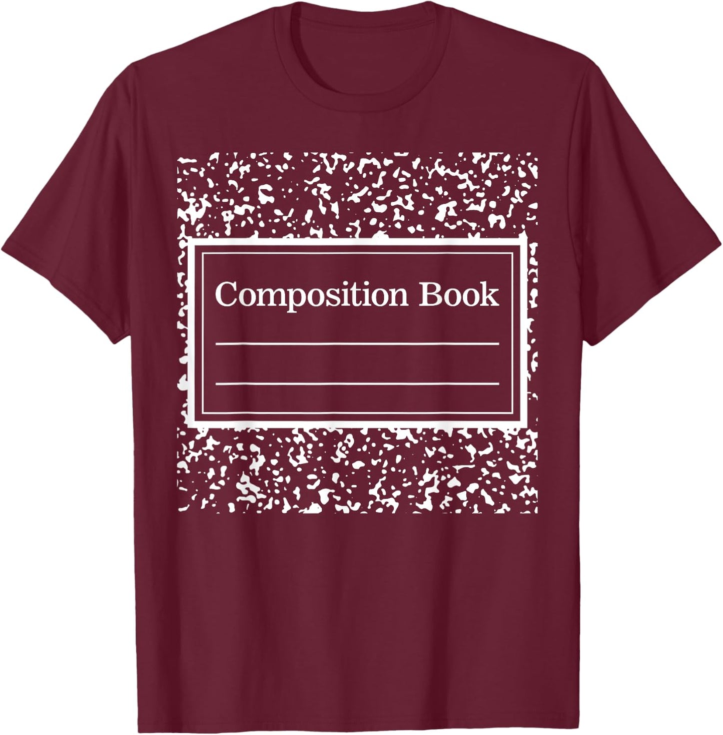 Writer Composition Book Author Novelist Playwriter Copywrite T-Shirt - T-Shirt | Maroon