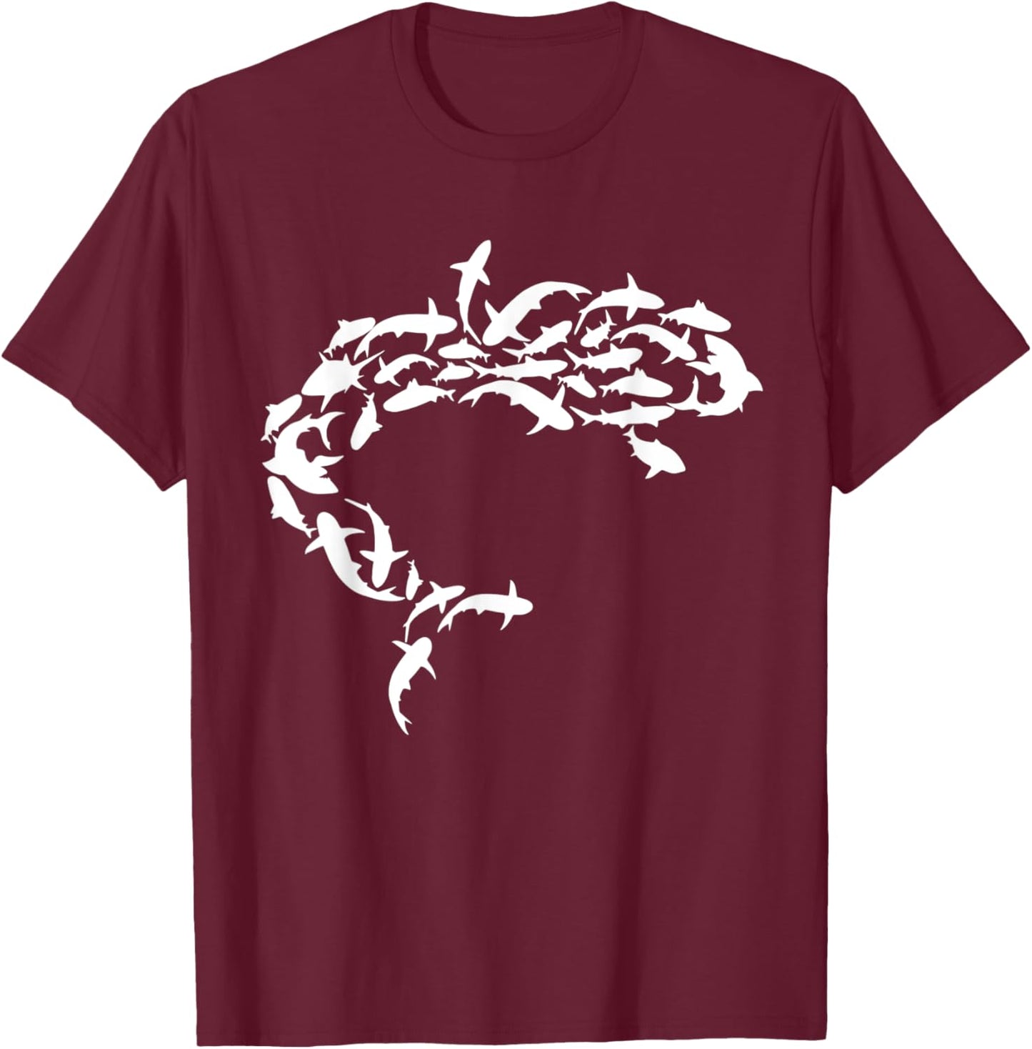Great White Shark Lover Marine Biology Animal Science Ocean T-Shirt - T-Shirt | Maroon