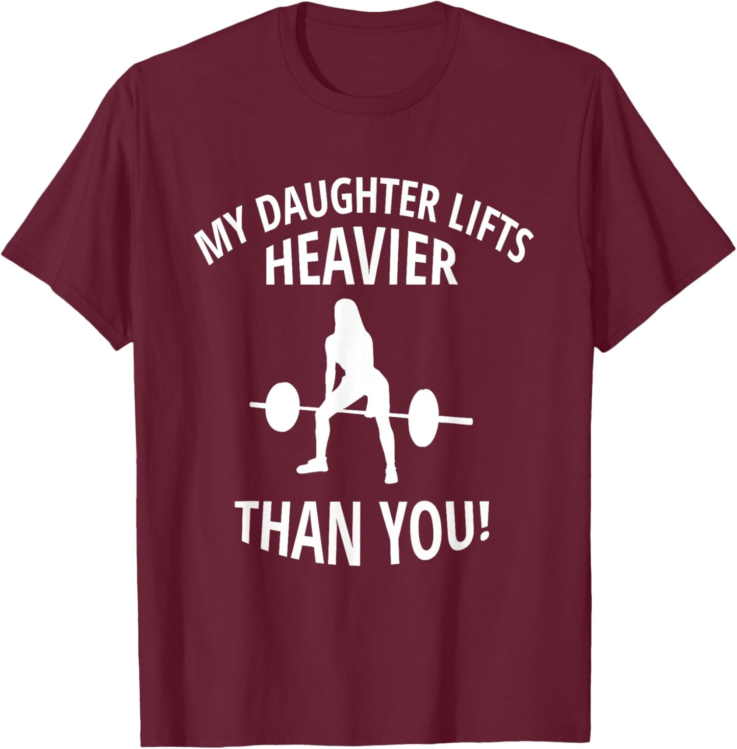 Funny for daddys with strong daughters - -Adults Training - Black, Small T-Shirt - T-Shirt | Maroon